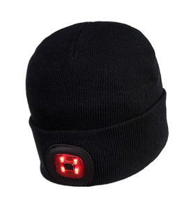 Bonnet à LED avec lumière, rechargeable par USB mains libres 4 mises à  niveau LED, bonnet en tricot avec lumière pour homme, femme pour la  randonnée, le vélo, le camping (rouge) 