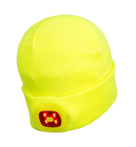 Bonnet à LED avec lumière, rechargeable par USB mains libres 4 mises à  niveau LED, bonnet en tricot avec lumière pour homme, femme pour la  randonnée, le vélo, le camping (rouge) 